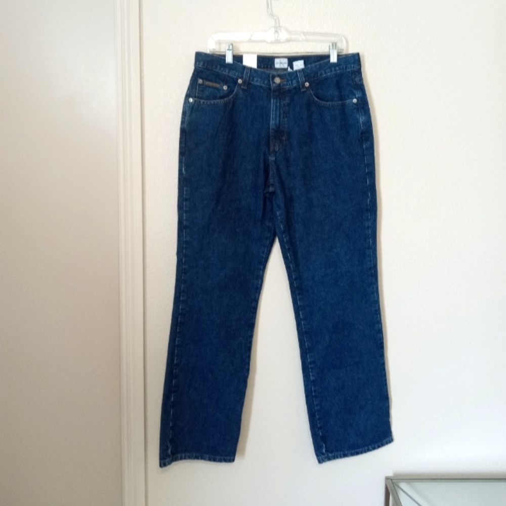 Calvin Klein Low Rise Bootcut Indigo 12 Denim Jeans NWT Casual Western